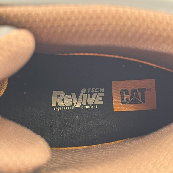 Caterpillar Outline ST Steel Toe Work Boot Size 10 Honey Full Grain Leather - Picture 9 of 16